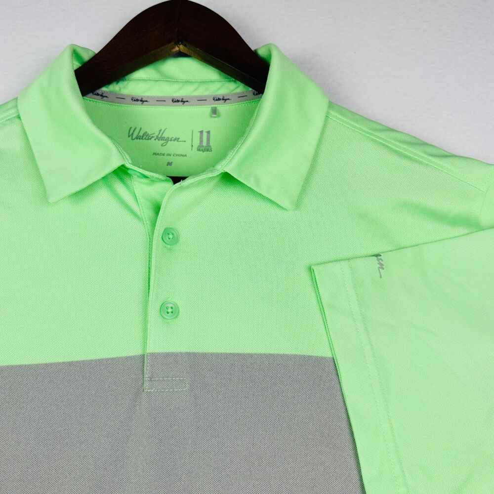 Walter Hagen 11 Majors Golf Polo Shirt Medium Color Block NWOT